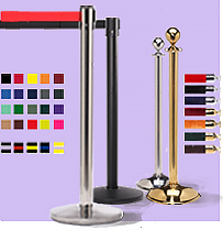 Crowd control belt poles